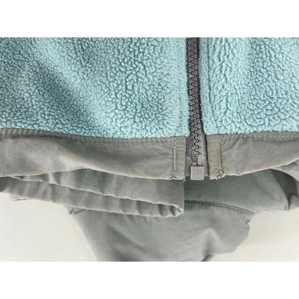 The North Face Gray/Light Green Jacket Girls‎ Size XL Fleece